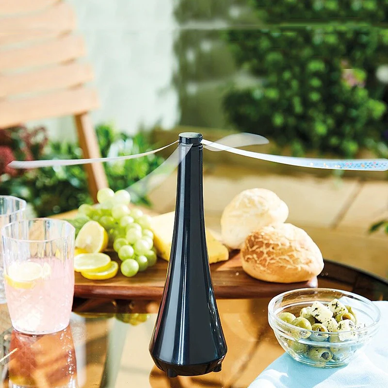 

Portable Mini Desk Fan Blade Mosquito Fly Bugs Repellent Automatic Electronic Mosquito Fly Bugs Pest Control FanFood Protector