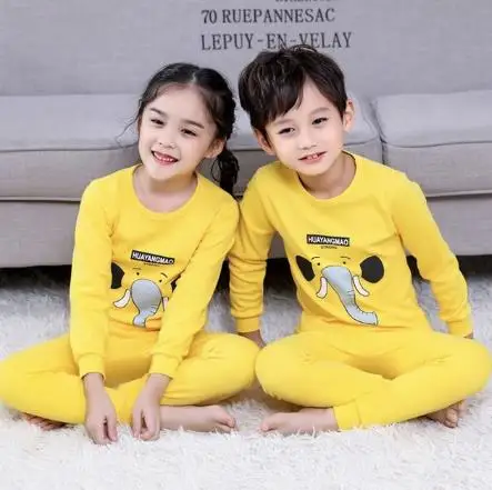 Пижамный комплект для детей мальчиков и девочек одежда дома с изображениями