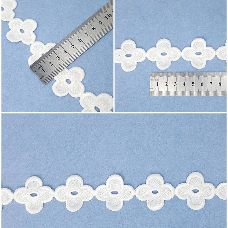Свадебные кружевные планки Кружева Аппликация границы белый 7 ярдов