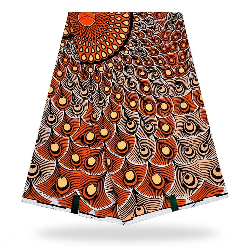 

2021 Ankara African 100% Cotton Wax Prints Fabric Original Soft High Quality African Real Wax Fabric For Party Dress Tissus F8-6