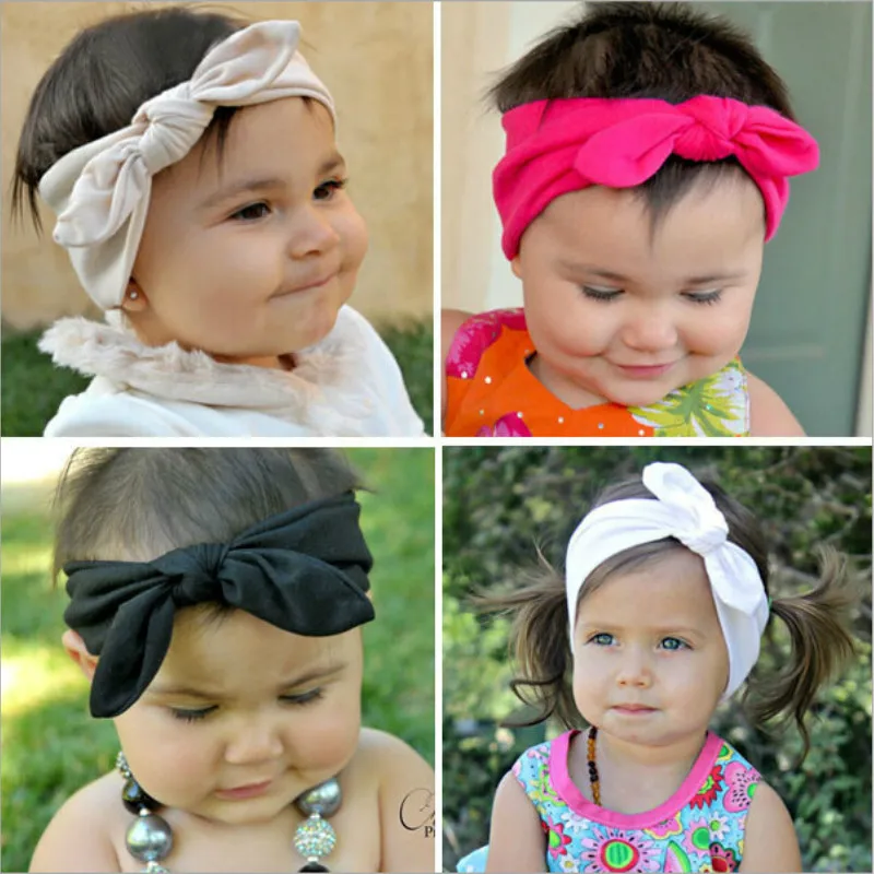 Brand New Newborn Toddler Baby Girls Head Wrap Rabbit Big Bow Knot Turban Cotton Headband Hair Accessories Gifts for 0-3Y | Детская
