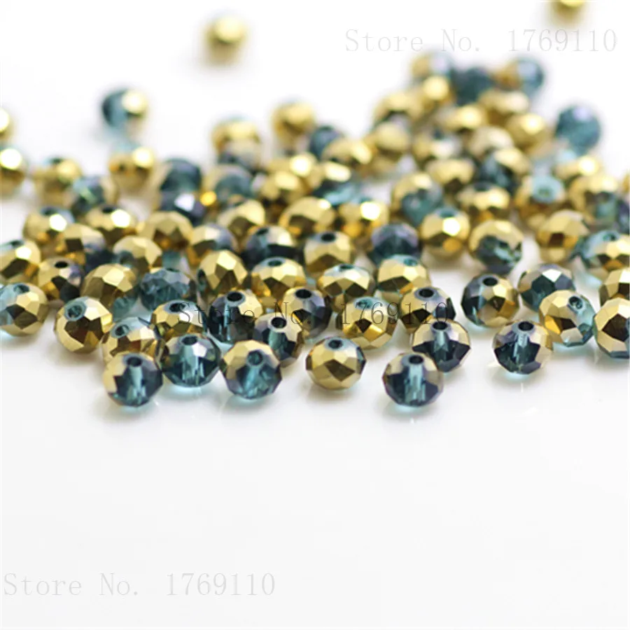 Isywaka черные золотые цвета 4 мм 145 шт. Rondelle Австрийские хрустальные бусины