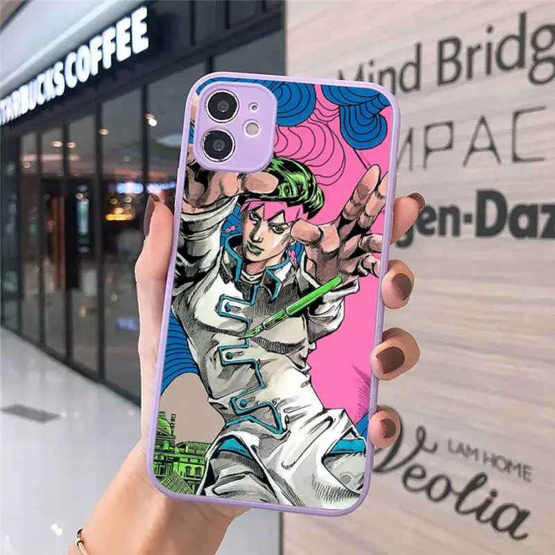 

Jotaro Kujo Jojo's Bizarre Adventure Phone Case For iPhone 12 11 Mini Pro XR XS Max 7 8 Plus X Matte transparent