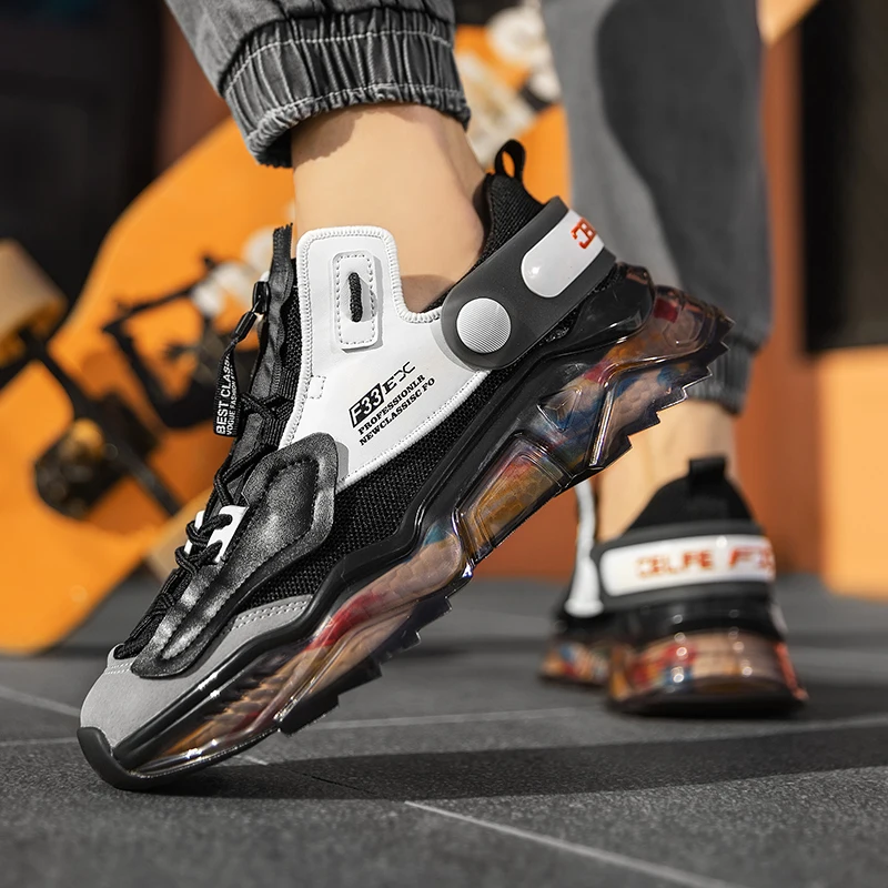 

New Summer All-match Men Running Shoes Breathable Chunky Sneakers Trendy Sports Shoes Outdoor Light Jogging Gym Shoes Zapatillas