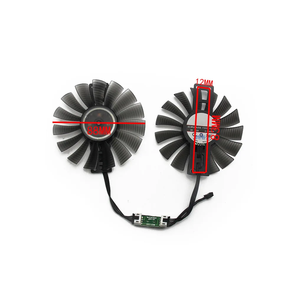 Новый оригинальный охлаждающий вентилятор для графики GAINWARD GTX1060 PHOENIX FD9015U12S DC12V 0.55A