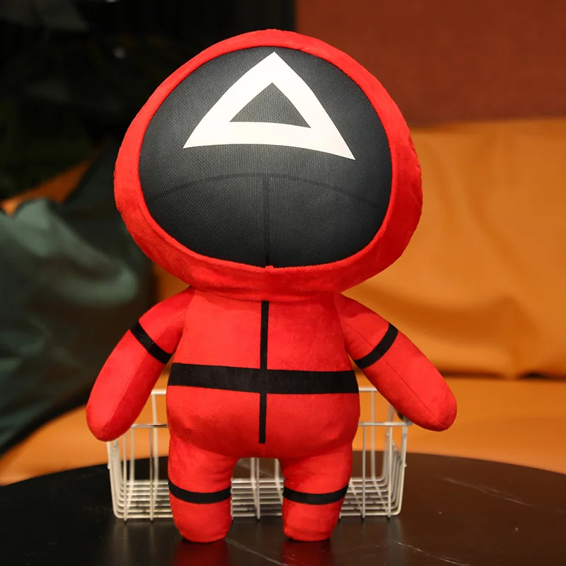 

Треугольная круглая квадратная маска для игр кальмар 123 деревянная Мужская плюшевая кукла 256 человек