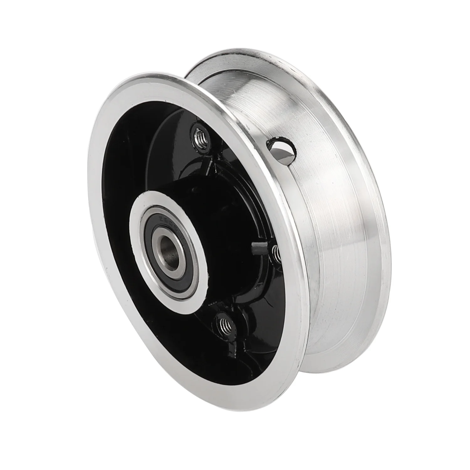 

8 inch 200*50 Front Wheel Hub for 8 Inch Electric Scooter Tire Scooters Parts Accessories High-quality Black Steel Wheel Rims