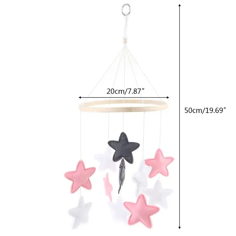 

Baby Crib Felt Stars Musical Mobile Rattle Infant Cot Wind Chime Bed Bell Toys