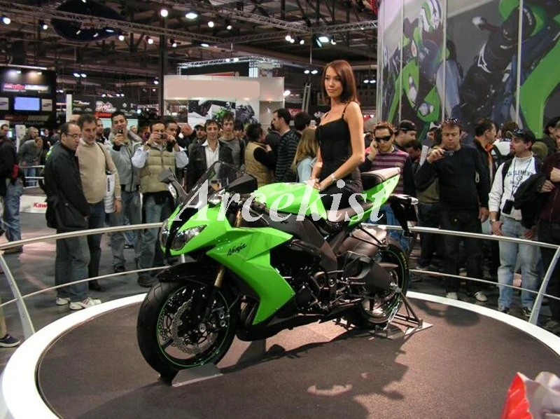 

New ABS Motorcycle Whole Fairings kit Fit for Kawasaki Ninja ZX-10R 2008 2009 2010 08 09 10 Bodywork set green black cool