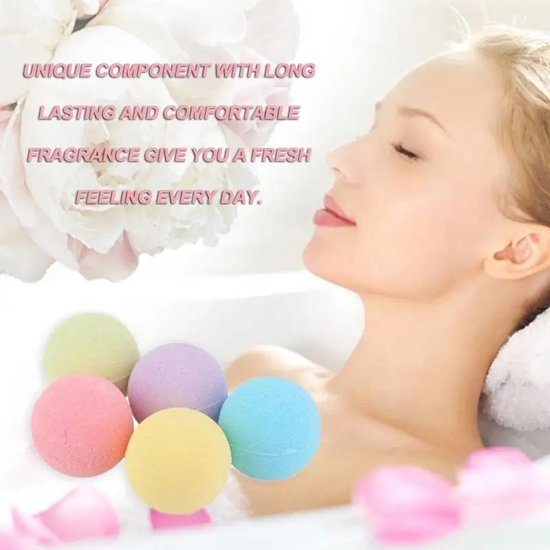 

3Pcs Bathroom Bath Ball Bomb Aromatherapy Type Body Salt Cleaner Handmade Anti-fatigue Exfoliation Skin Care Bath C6F0