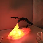 Ночсветильник с 3D-принтом огненного дракона, украшение для дома, рабочего стола, офиса, спальни, компьютерной комнаты, подарки для взрослых и детей