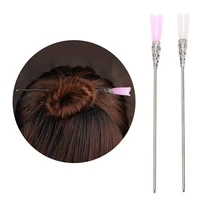 1pc crystal magnolia flower hair trinket headband flower hairpins rhinestones hair clip bride wedding party