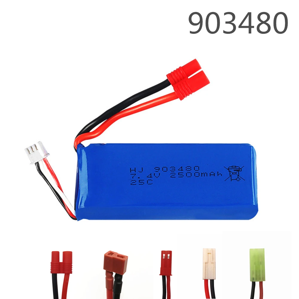 Аккумулятор Lipo 7 4 В 2500 мА · ч 25c для Syma X8C X8W X8G X8 запасные части радиоуправляемого