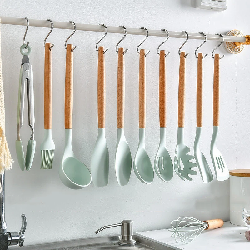 12 шт. силиконовые кухонные приборы инструменты для приготовления пищи набор