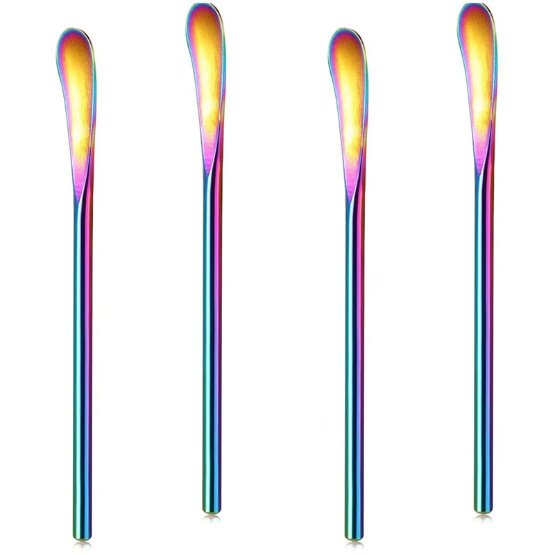 

Coffee Spoons Cocktail Tea Stir Sticks Spoons Espresso Beverage Drink Stirrer Spoons with Short Handle for Home Office