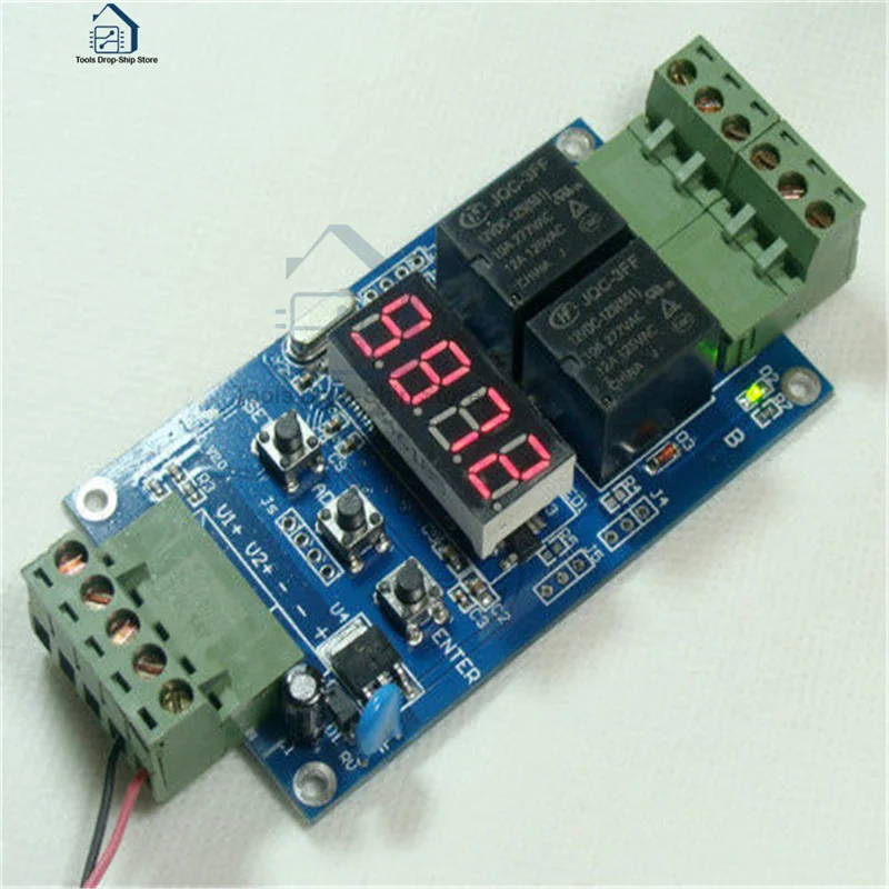 12V Dual Programmable Time Relay Module PLC Board Cycle Delay Timer 2 Voltage Detection Control VLC3.0 | Обустройство дома