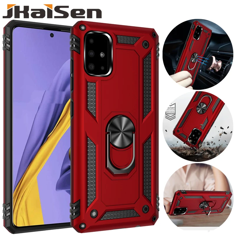 

JKaiSen Car Bracket Protective Case For OPPO F17Pro F19Pro A93 A94 Shockproof Military-Grade Armor Phone Case Back Cover