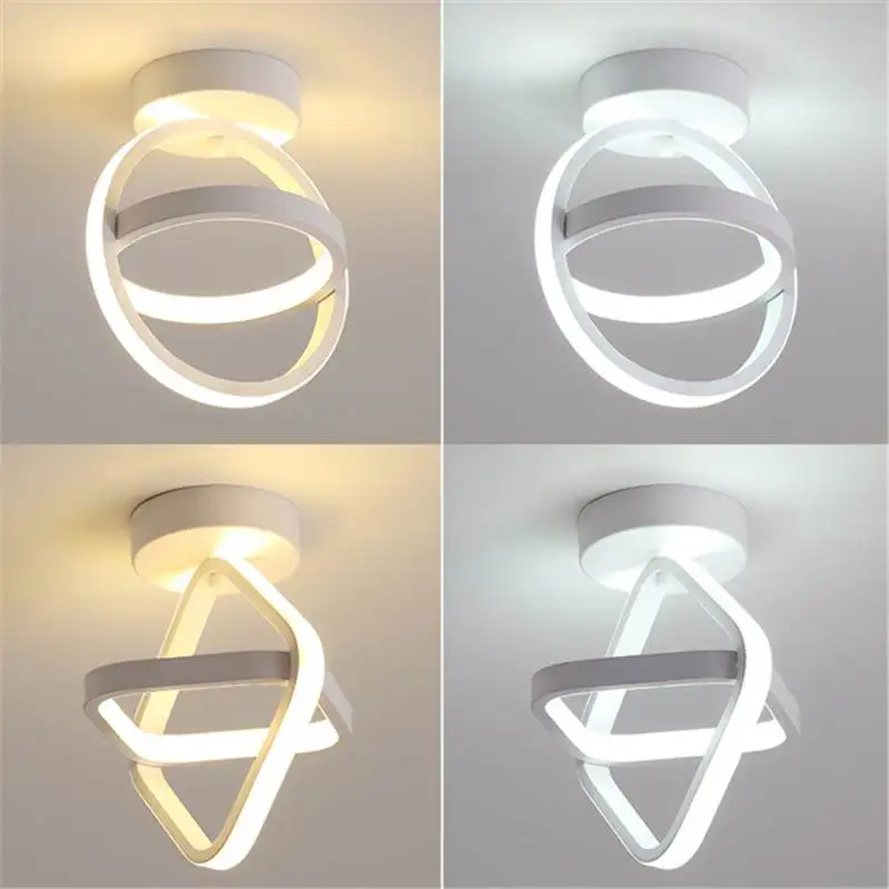

Dimmable Modern LED Ceiling Lamp for Aisle Corridor Black Square Round Indoor Ceiling Lights Living Room Hall Bedroom Balcony