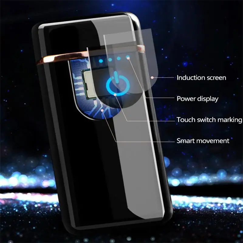 Ветрозащитная зажигалка USB электрическая плазменная Зажигалка без огня для