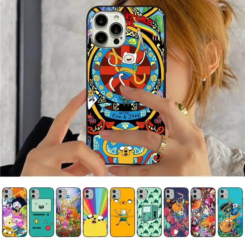 

Adventure time Phone Case for iphone 13 11 8 7 6 6S Plus X XS MAX 5 5S SE 2020 XR 11 pro DIY Funda capa