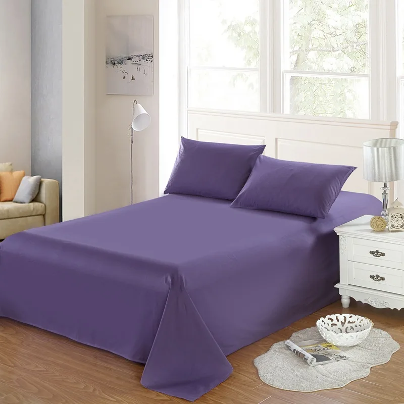 Однотонная простыня для школьников детское хлопковое покрывало наволочка