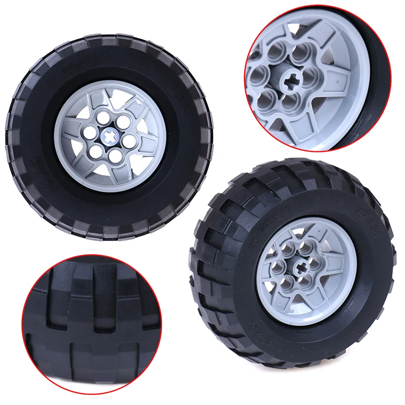 

1Pcs Bricks Wheel Auto Parts 56908 45982 81.6x38 R Tire Wheel DIY Puzzle Toys High Quality