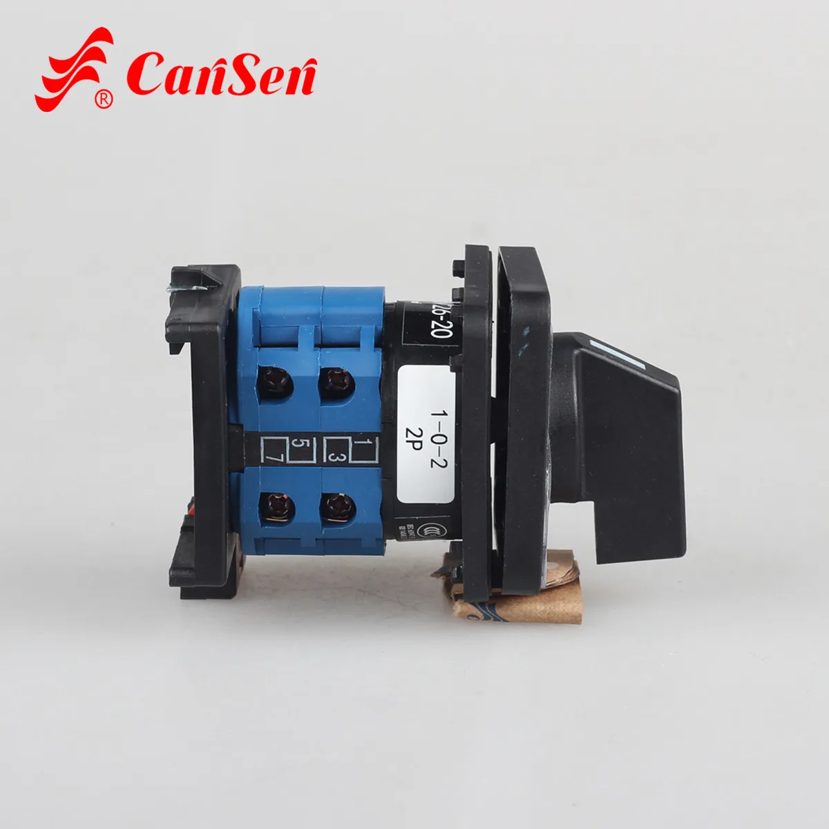 CANSEN LW26-20 CA10 Ith 20A поворотный кулачковый переключатель 1-0-2 2 полюса 8 терминалов 35 мм монтаж на din-рейку