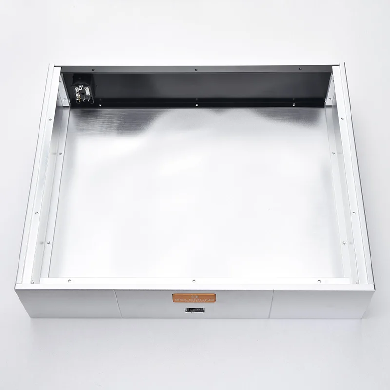 

Size(mm):W430 H92 L360 White DAC all aluminum alloy chassis all aluminum chassis decoder chassis