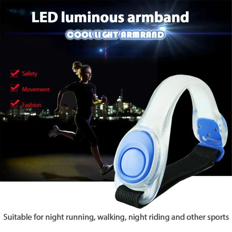

Outdoor Sports Night Running Armband Led Silicone Light Safety Belt Arm Warning lighten shine Wristband For Bicycle Party