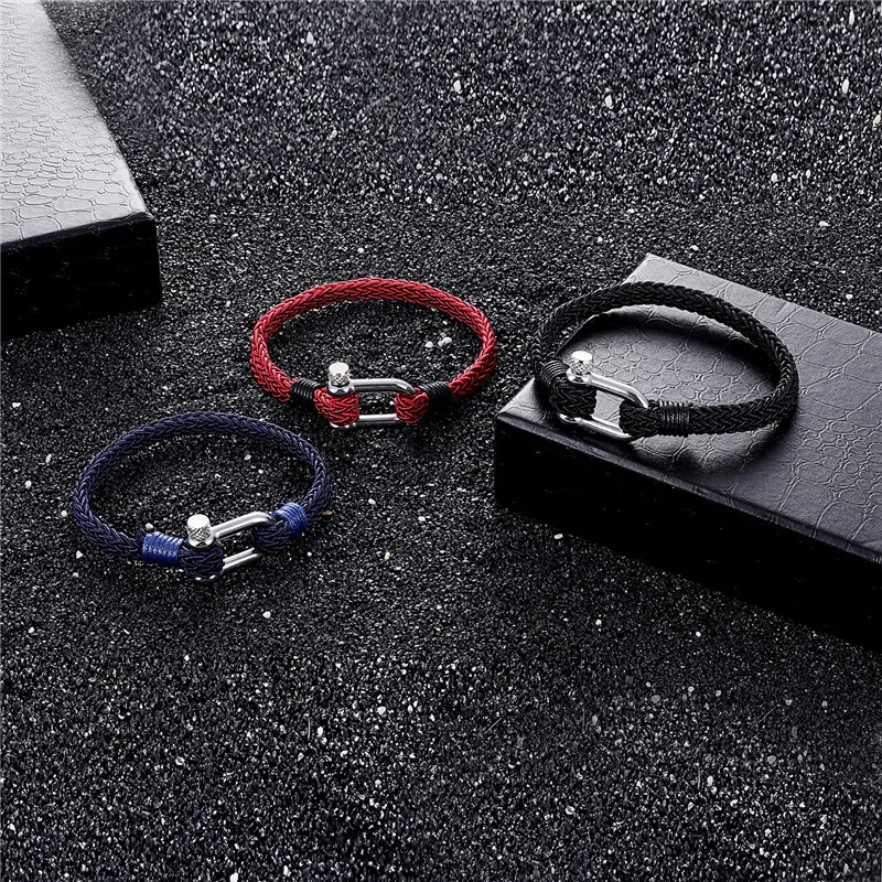 Простой стиль Миланская Веревка Плетеный Браслет цепочка мужские и женские