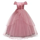 Новинка 2021, Брендовые платья принцессы вечерние детей, одежда для девочек с цветами, платье для девочек от 10 до 12 лет, Детские платья для девочек