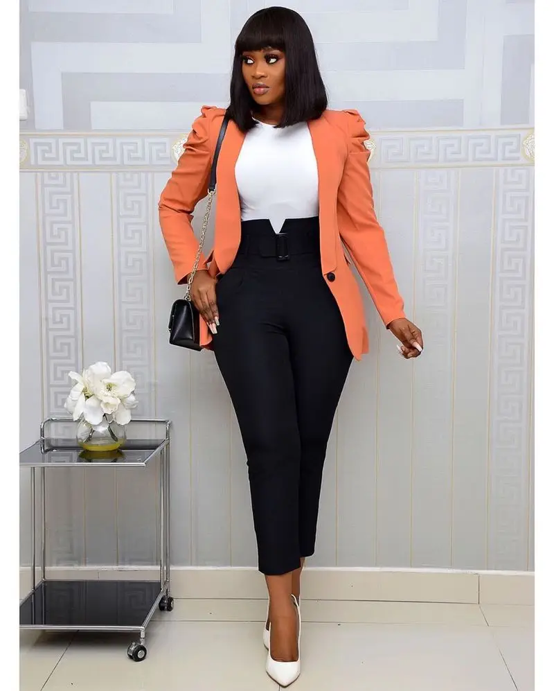 Women Solid Colors Single Button Office Blazer Elegant Long Sleeve Commute Business Suit 2023 Sprinig Autumn New Fashion Blazers
