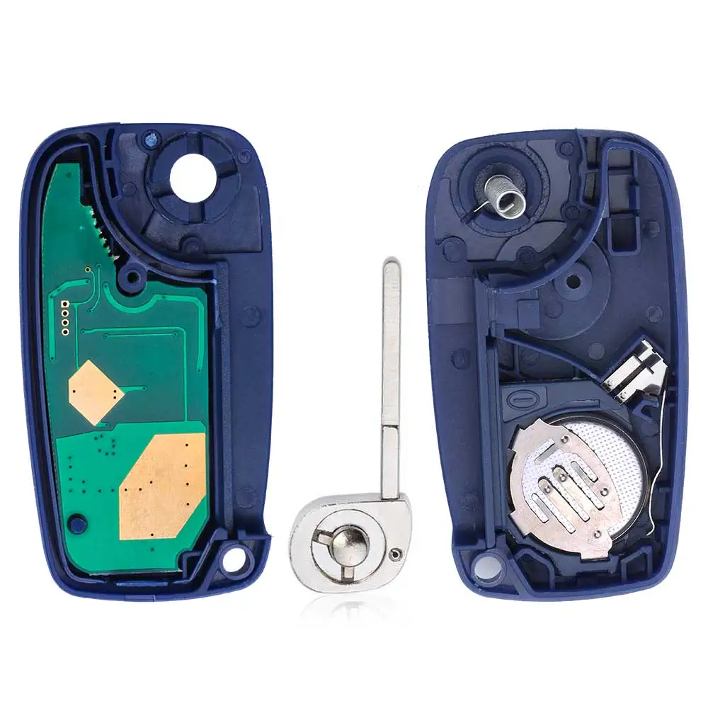 Синий запасной 3-кнопочный дистанционный ключ Keyecu ASK 433 МГц PCF7941 для Fiat Panda 2007 2008 2009