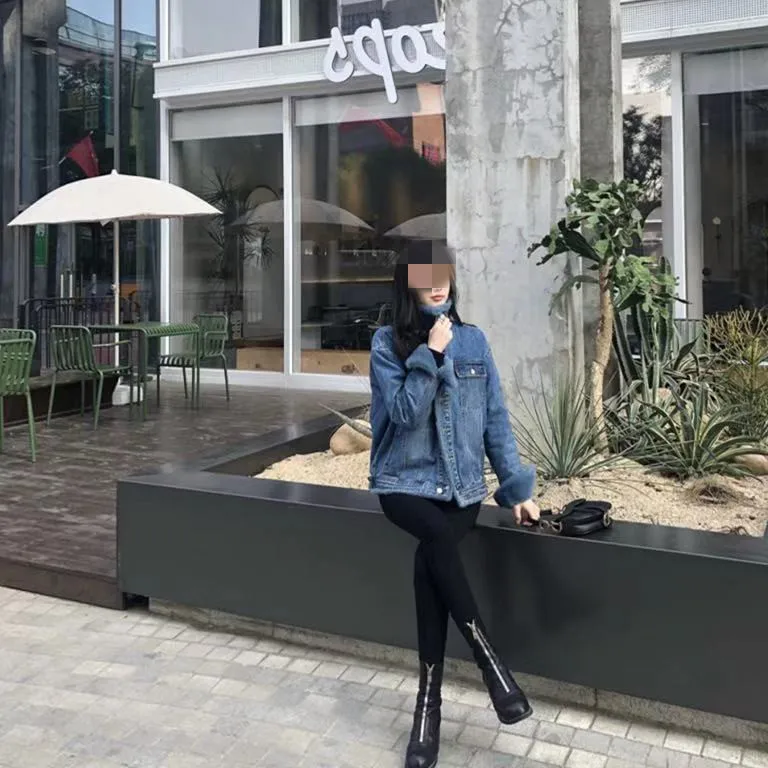 

Autumn Winter Girls denim Jacket Plus size Autumn clothes girl thick jean coat warm jean blouses JUI9998