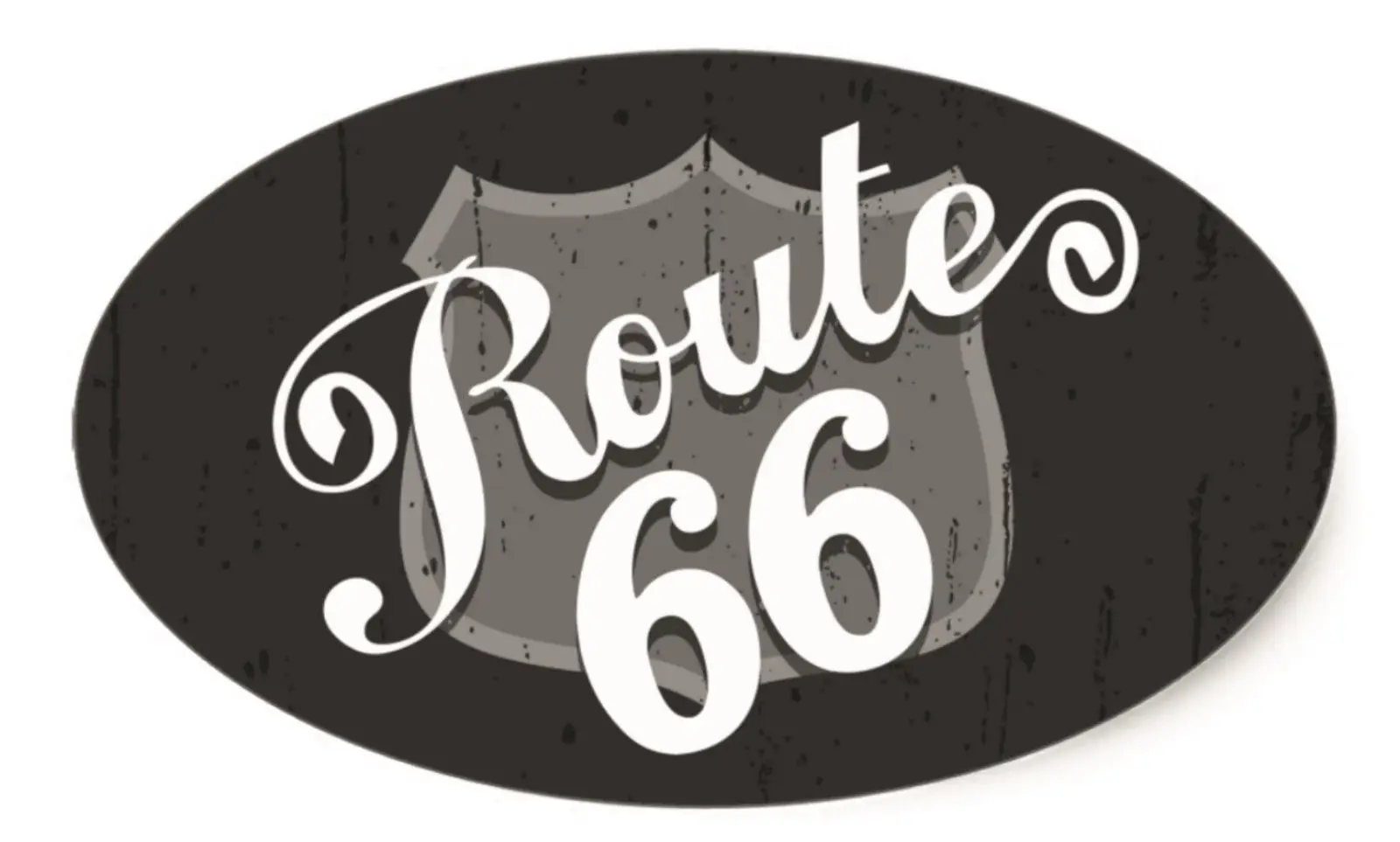 

Classic Route 66 Grey Old School Motorcycles Sticker Cafe Racer Retro PVC Decal
