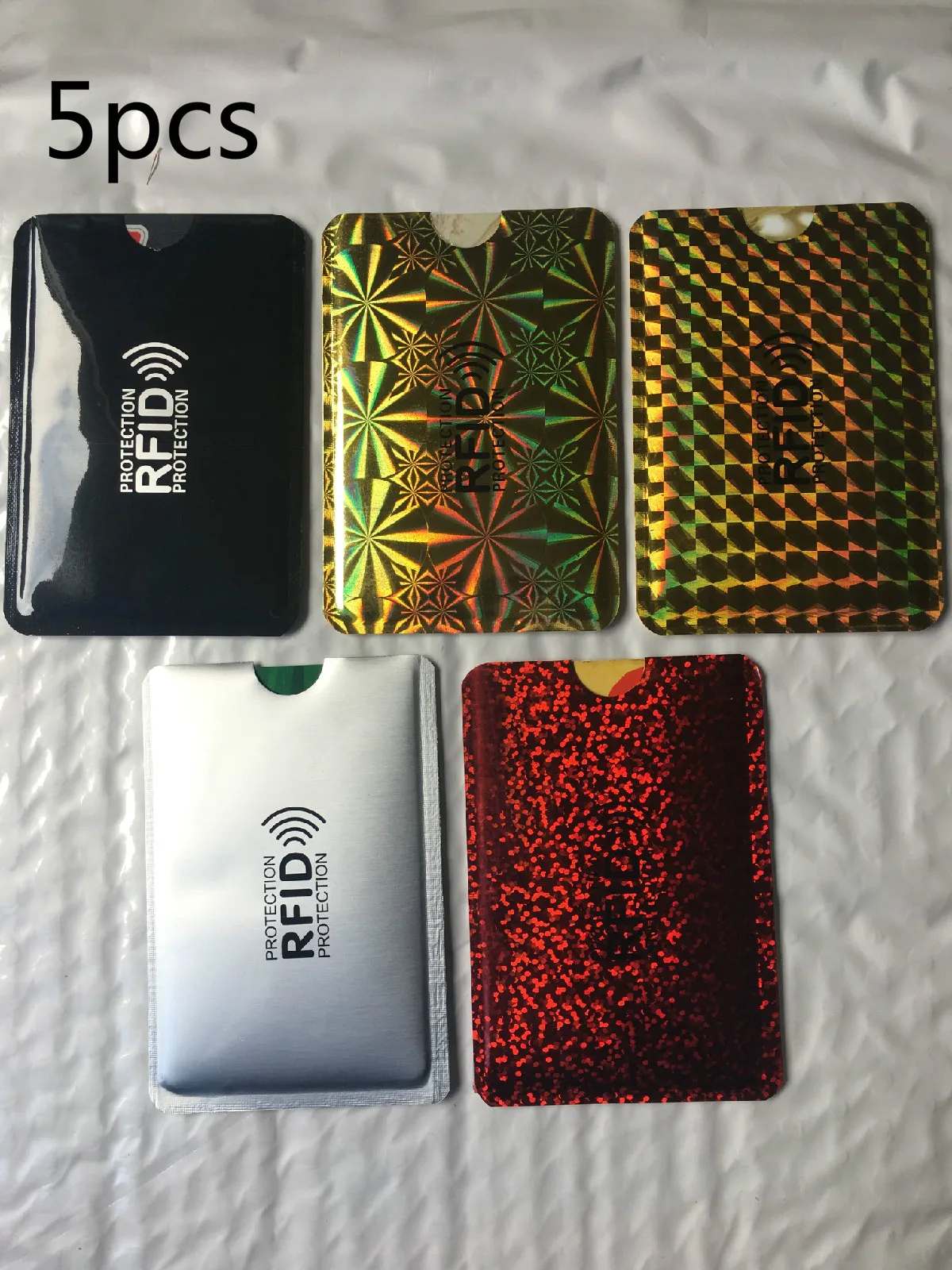 5 шт./упак. анти блокировки RFID считыватель кошелек блокировки банк Кредитная карта Id держатель для карт банк защитный Алюминий металлический корпус для карт подставкой NFC - Цвет: 5 colors2