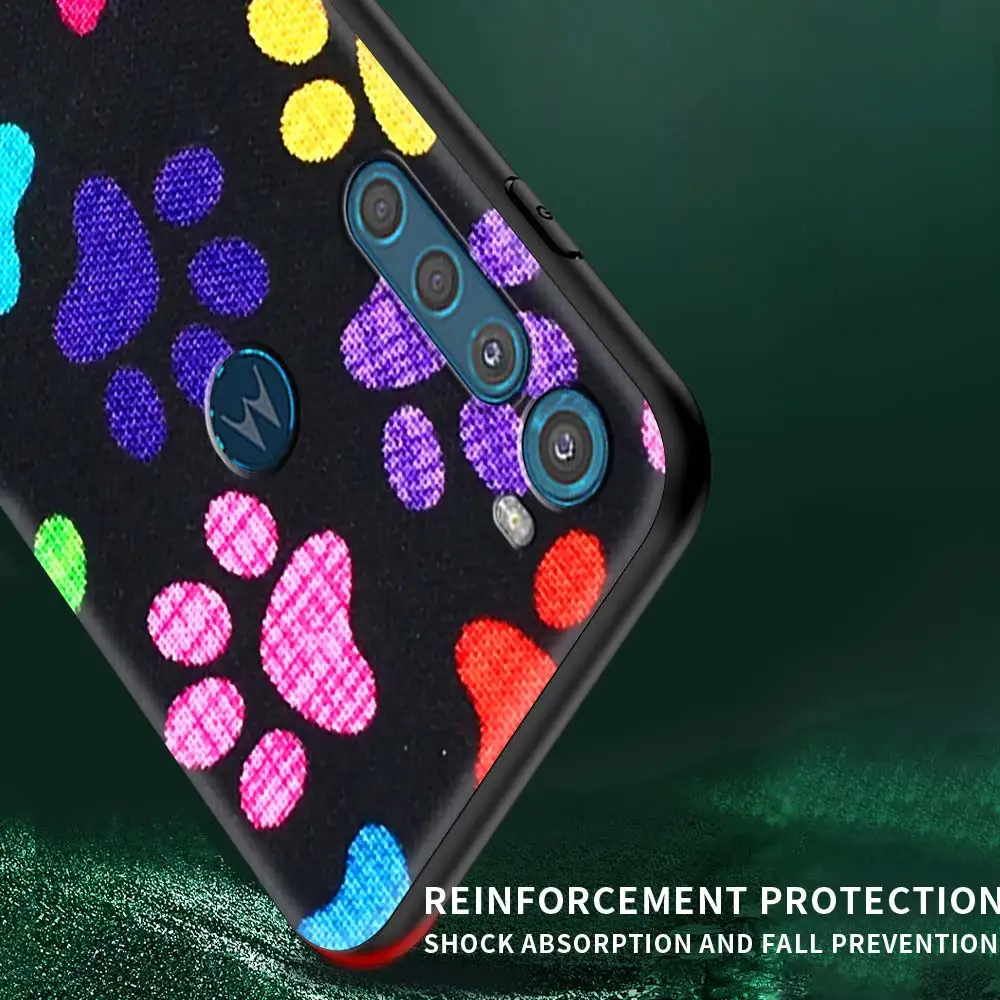 phone capa for motorola g9 play one fusion g8 power lite shell for moto e6s edge plus g30 soft case cat dog paw animal free global shipping