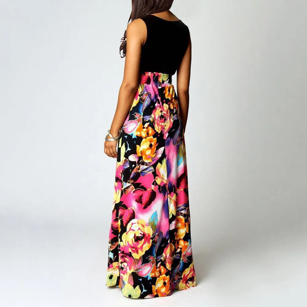 Женское пляжное платье без рукавов Jaycosin винтажное длинное коктейльное с