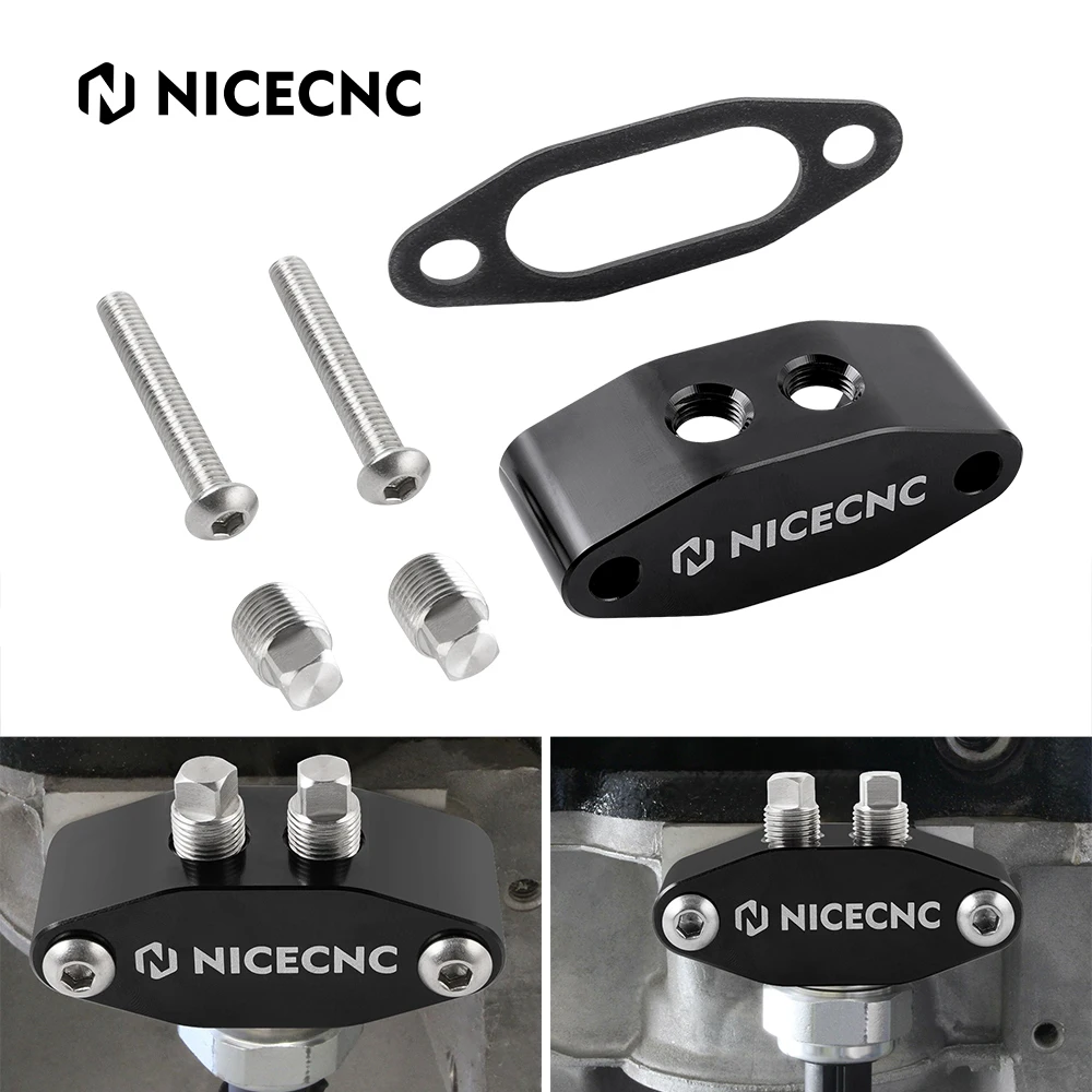 

NICECNC CNC LS Oil Pressure Sensor Adapter Port Cooler Adapter Aluminum Dual 1/8 NPT Out LS1 LSX LS2 LS3 5.3 6.0 Engine