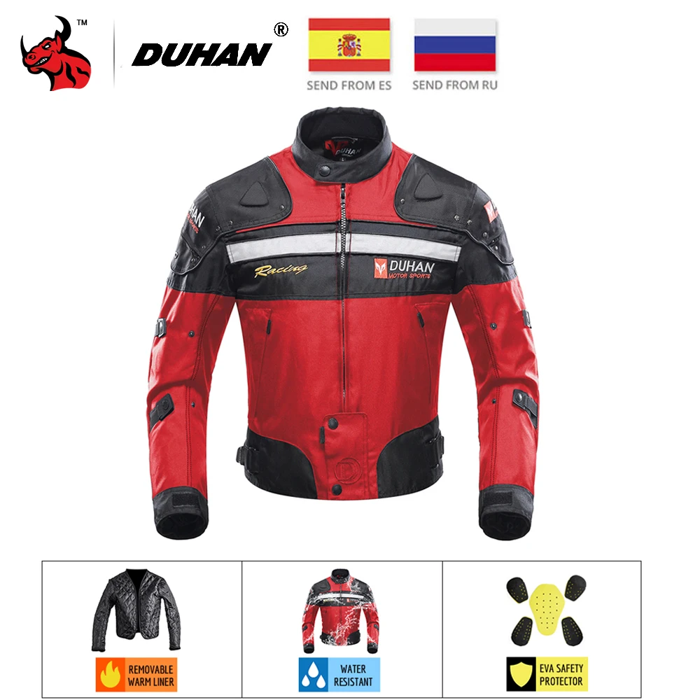 DUHAN-Chaqueta de Motocross para hombre, ropa a prueba de viento y frío, Protector de Moto para invierno y otoño