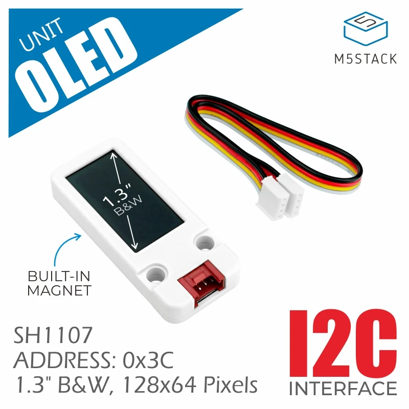 

M5Stack официальный OLED блок 1,3 дюйма 128 × 64 дисплей