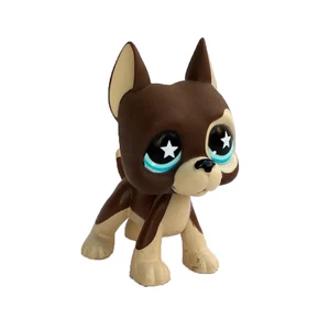 LPS CAT темно-коричневая огромная фотография # 817BIS маленькая игрушка для домашних животных с головой-поплавком звезда голубые глаза милая фотография для детей