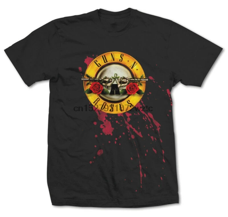 Guns N ROSES футболка bullet offiziell Herren унисекс Black Rock Musik Band Merch|Мужские футболки| |