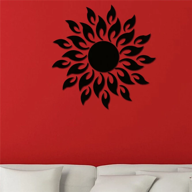 Акриловый фон с изображением подсолнуха 3D настенные наклейки для телевизора