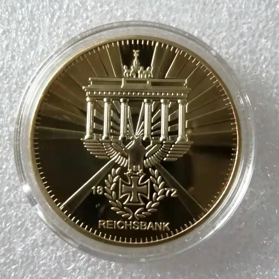 

1872 Немецкий крест с орлом ч внешний аккумулятор 999/1000 Gold Direktorium Metal монеты с изображением орла