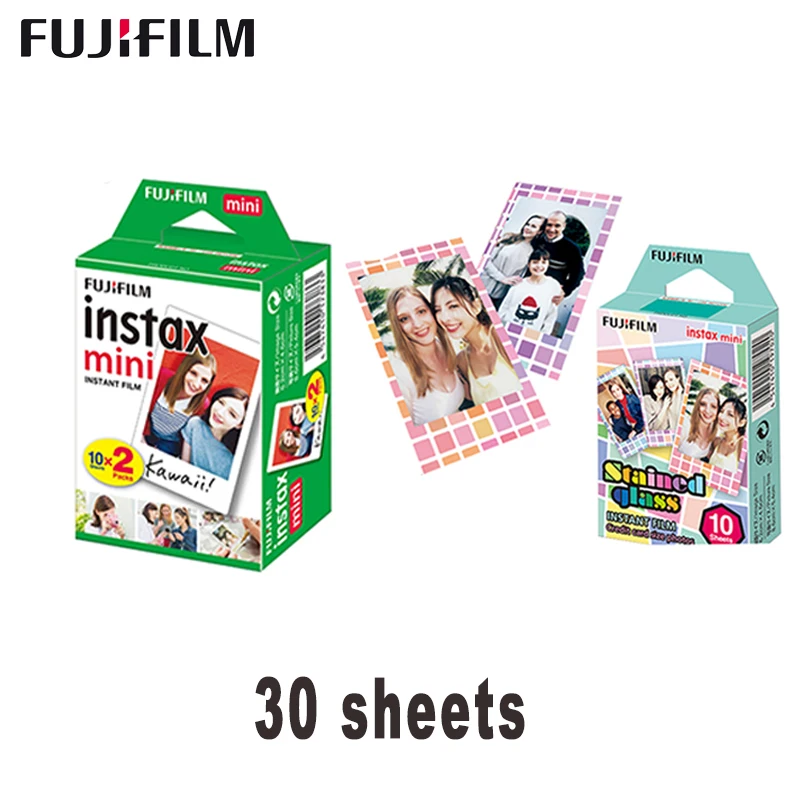

Fujifilm Instax Mini 11 8 9 Film stained glass Fuji Instant Photo Paper 30 Sheets For 70 7s 50s 50i 90 25 Share SP-1 2 Camera