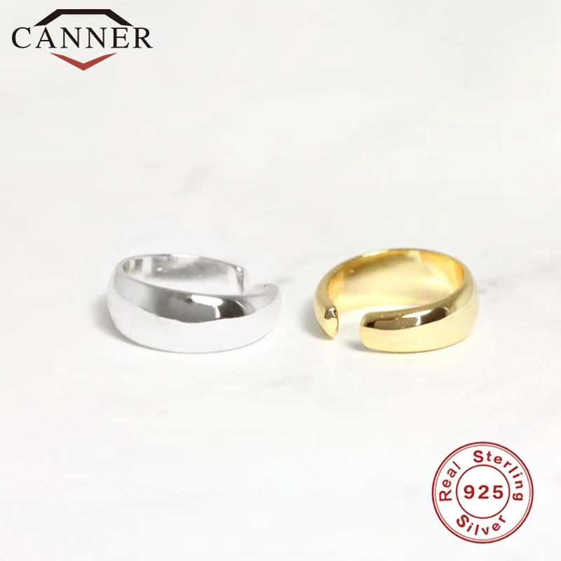 CANNER 925 Sterling Silver Ear Cuff Earring for Women Geometric Circle Clip Personality No Pierced Hole Earrings | Украшения и