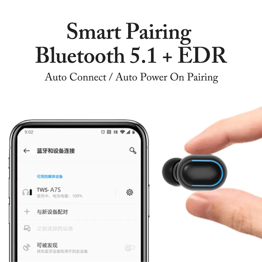 Наушники-вкладыши E7S TWS 5 0 Мини Беспроводная Bluetooth-гарнитура с кнопкой