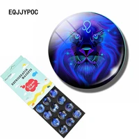 12 constellations stickers for refrigerator zodiac 30mm glass dome fridge magnet 12pcs gift box magnetic note holder home decor