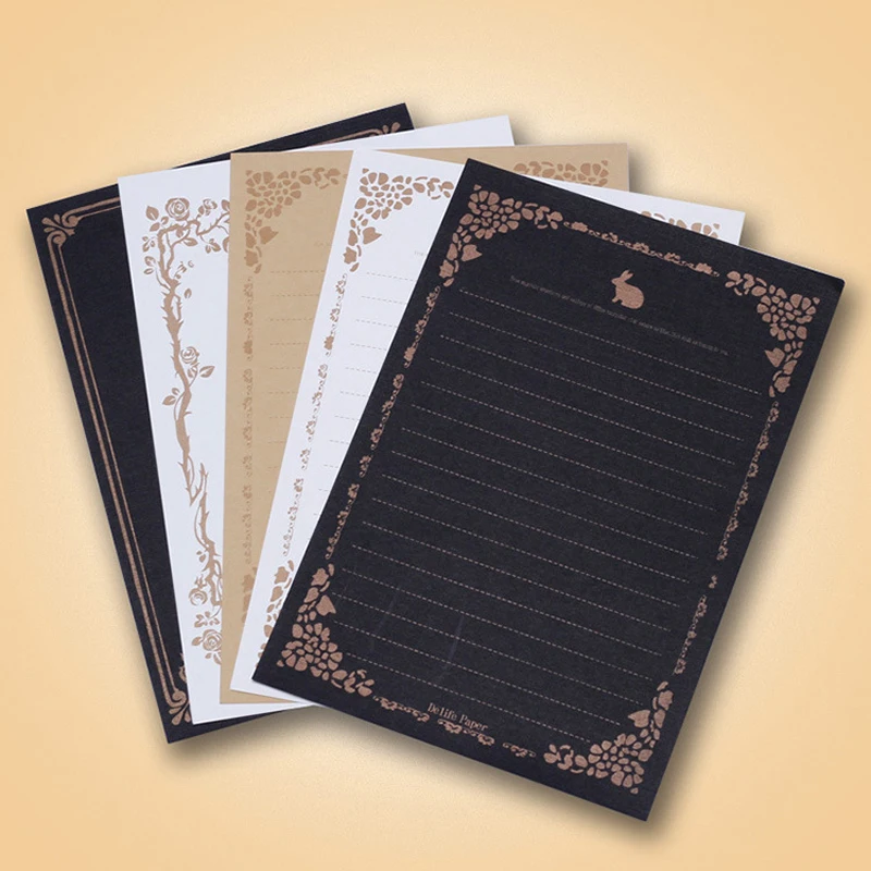 

8 Sheets/set Vintage Style Writing Paper Letter European Paper Pad Envelopes Writing Stationery Note Letter Set School Supplies